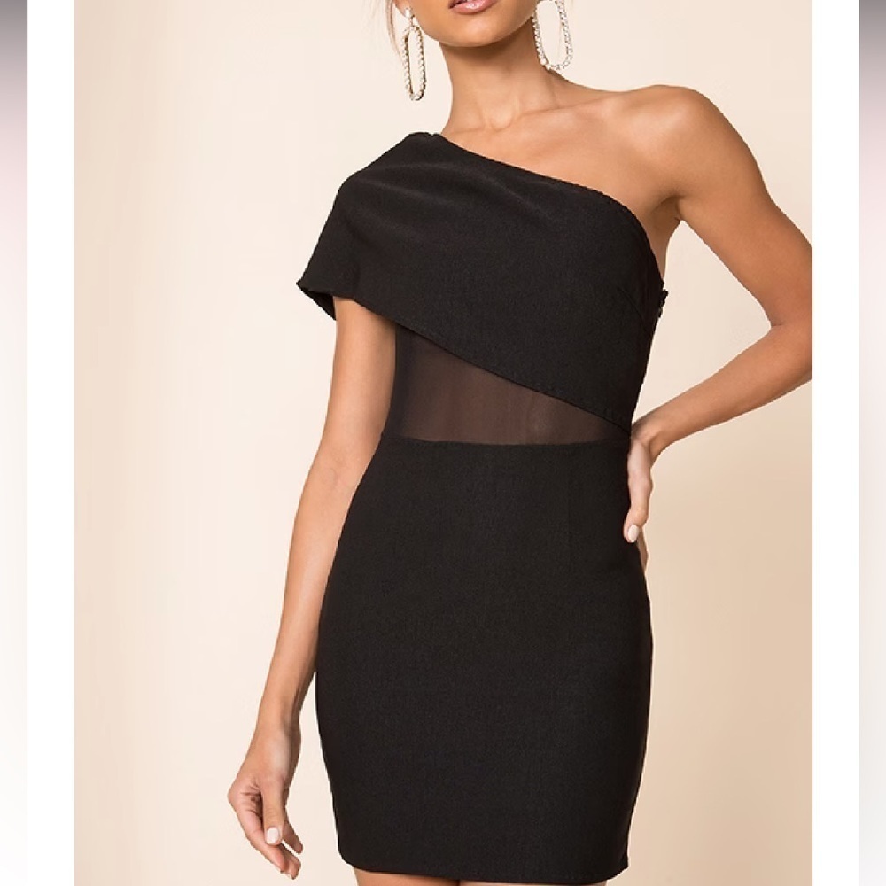 NWT Sexy Superdown Danielle mesh off shoulder mini dress​​​​​​​​​​
